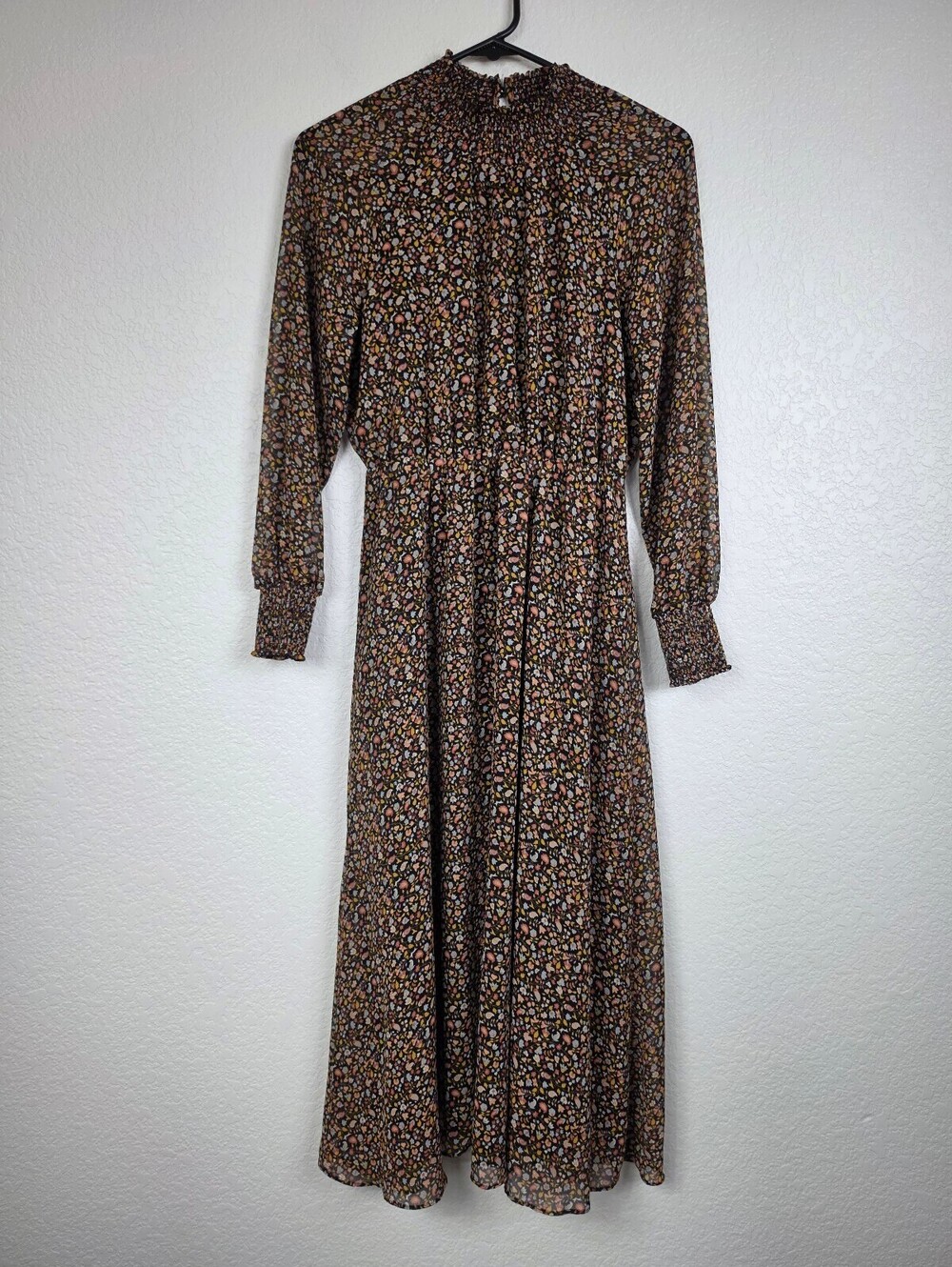 Madewell Floral Long Sleeve Midi Dress XS